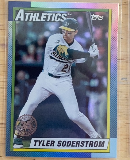 2025 Topps Update #U90-2 Tyler Soderstrom 1990 Topps Baseball 35th Anniversary — front