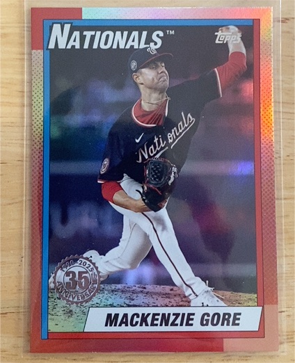 2025 Topps Update #U90-20 Mackenzie Gore 1990 Topps Baseball 35th Anniversary — front