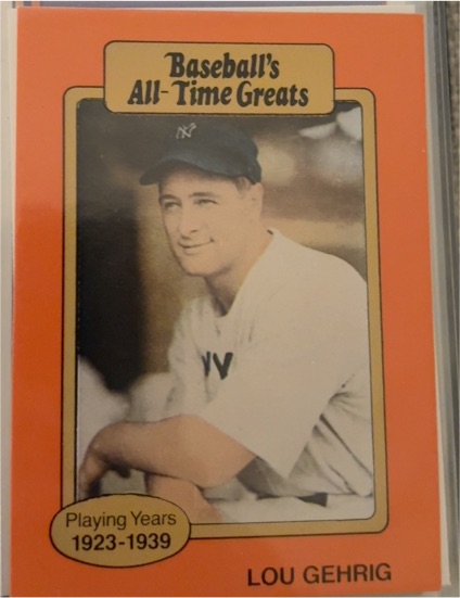 1987 Hygrade All-Time Greats #NNO Lou Gehrig — front