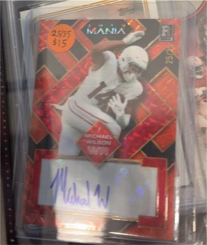 2023 Wild Card Auto Mania #AMSQ-A Michael Wilson Rookie Auto — front