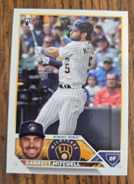 2023 Topps #359 Garrett Mitchell RC Milwaukee Brewers — front