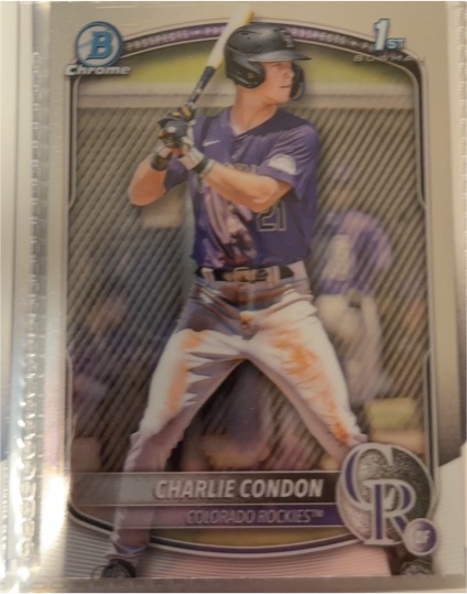 2025 Bowman Chrome Prospects #BCP-75 Charlie Condon — front