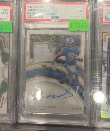 2022 Panini Immaculate #107 Jameson Williams Patch Autograph — front