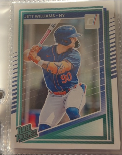 2025 Panini Donruss #167 Jett Williams Rated Prospect New York Mets — front