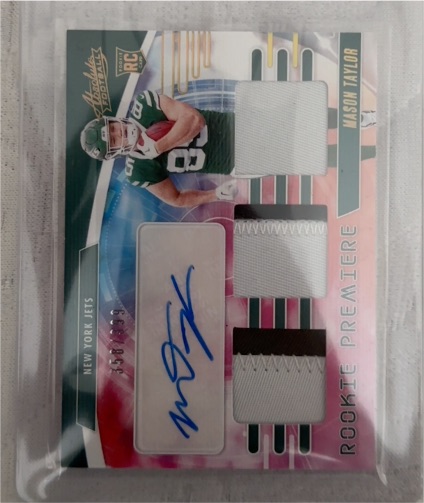 2025 Panini Absolute Football #RPM-MTR Mason Taylor Rookie Premiere Triple Patch Auto — front