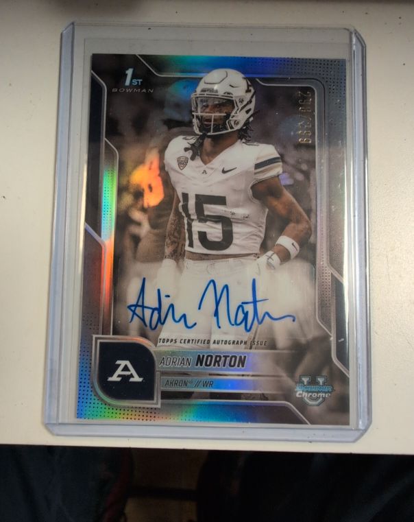 2025 Bowman University Chrome #BCA-AN Adrian Norton — front