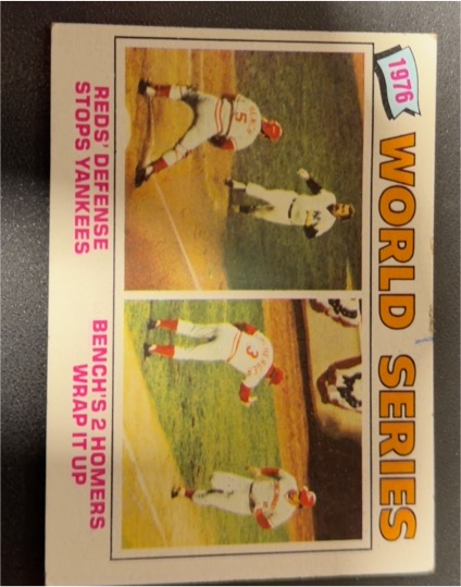 1977 Topps #412 1976 World Series Johnny Bench — front