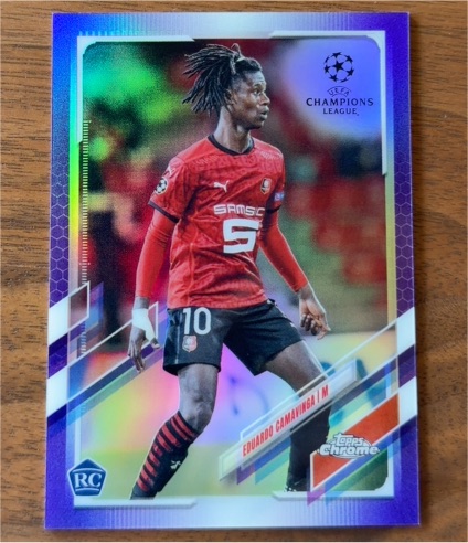 2020-21 Topps Chrome UEFA Champions League #44 Eduardo Camavinga Rookie — front