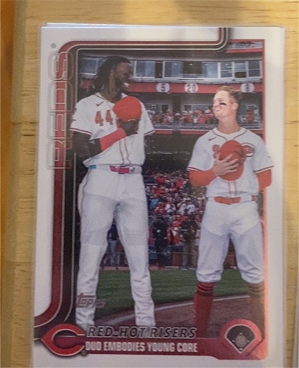 2025 Topps Update #US331 Red-Hot Risers (Elly De La Cruz / Matt McLain) — front