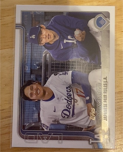 2025 Topps Update #US269 Shohei Ohtani / Roki Sasaki Rising Sons — front