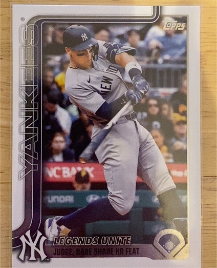 2025 Topps Update #US86 Aaron Judge Legends Unite — front