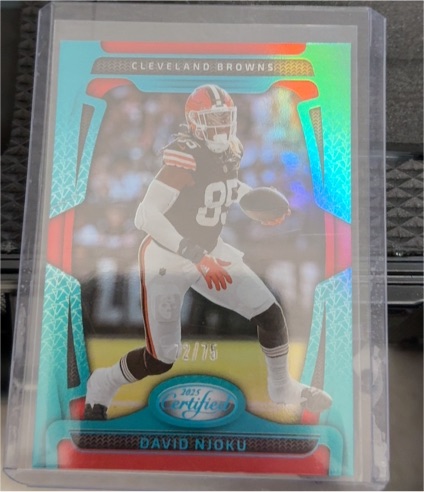 2025 Panini Certified #25 David Njoku — front