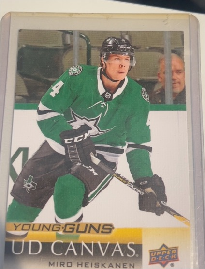 2018-19 Upper Deck Series 1 Canvas Young Guns #C101 Miro Heiskanen — front