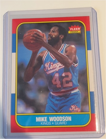 1986 Fleer #129 Mike Woodson — front