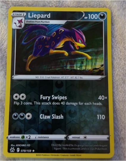 2023 Pokémon Crown Zenith #078 Liepard — front