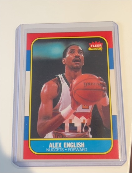 1986 Fleer #30 Alex English — front