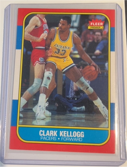 1986 Fleer #58 Clark Kellogg — front