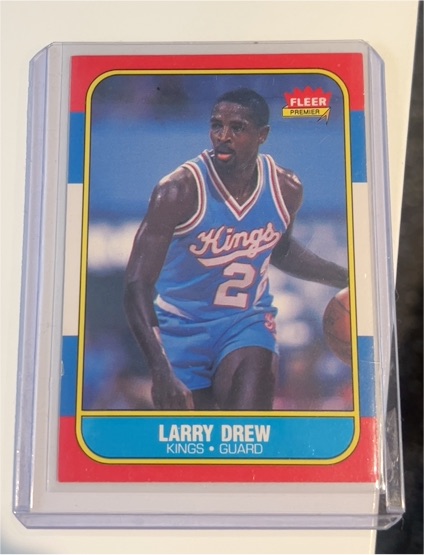 1986 Fleer #25 Larry Drew — front