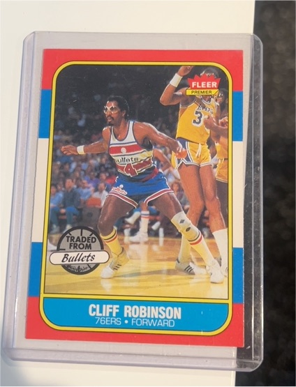 1986 Fleer #93 Cliff Robinson — front