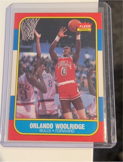 1986 Fleer #130 Orlando Woolridge — front