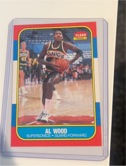 1986-87 Fleer #128 Al Wood — front