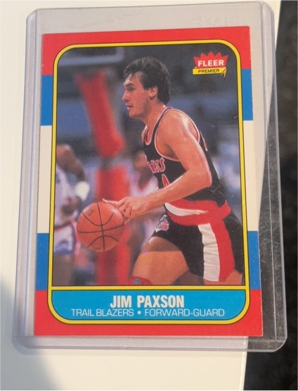 1986-87 Fleer #85 Jim Paxson — front