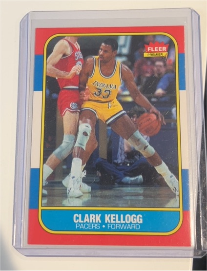1986 Fleer #58 Clark Kellogg — front