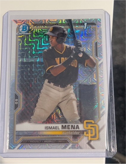 2021 Bowman Chrome Prospects #BCP-36 Ismael Mena — front