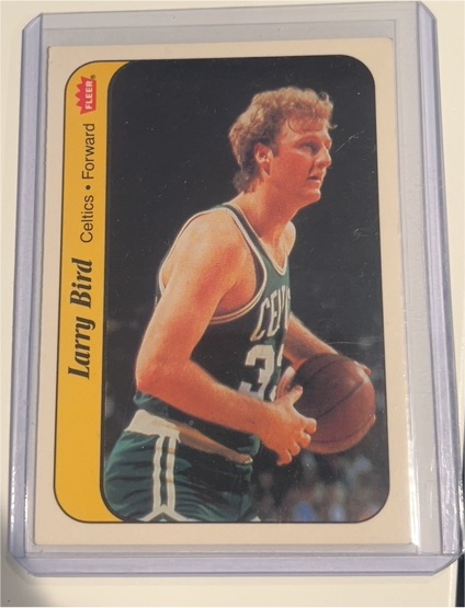 1986 Fleer Stickers #2 Larry Bird — front