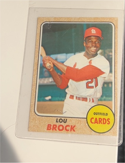 1968 Topps #520 Lou Brock — front