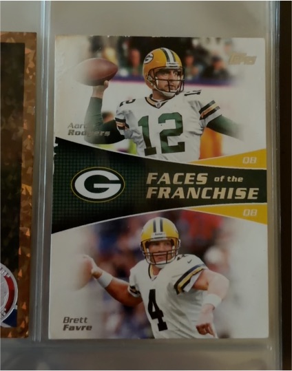 2011 Topps Faces of the Franchise #FF-RF Aaron Rodgers / Brett Favre — front
