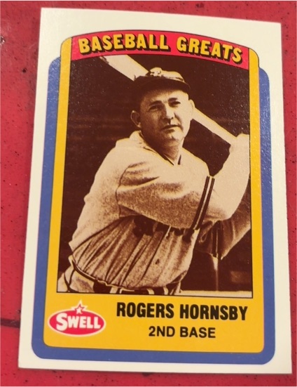 1990 Swell Baseball Greats #51 Rogers Hornsby Cardinals — front