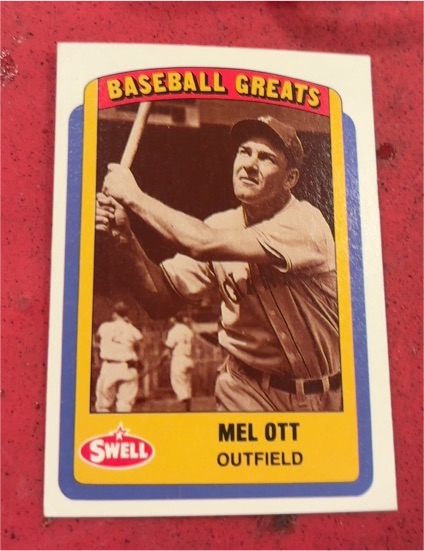 1990 Swell Baseball Greats #55 Mel Ott — front