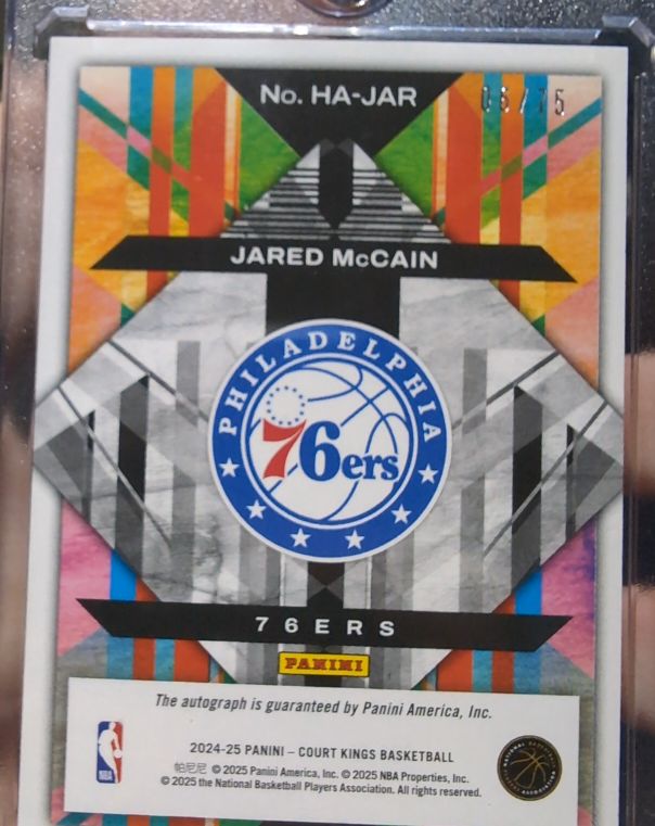 2024-25 Panini Court Kings #HA-JAR Jared McCain — front
