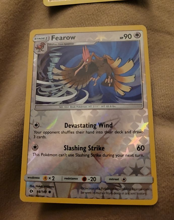 2017 Pokémon Sun & Moon #98 Fearow — front