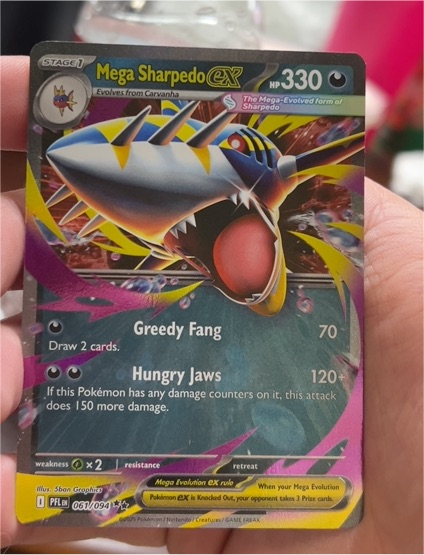Mega Sharpedo ex 061/094 Phantasmal Flames — front