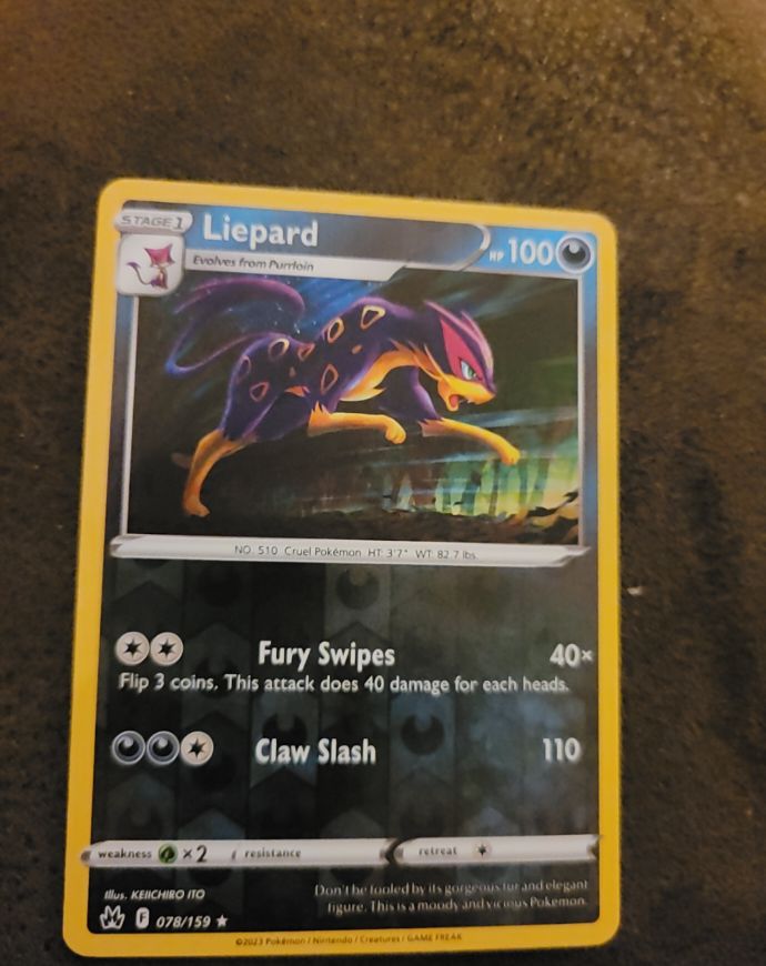 2023 Pokémon Crown Zenith #078 Liepard — front