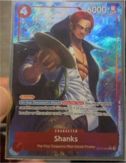 2025 One Piece TCG OP12-008 Shanks Alternate Art Legacy of the Master — front