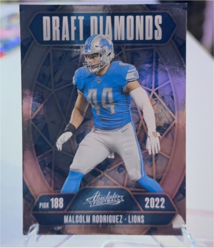 2025 Panini Absolute #DD-MRZ Malcolm Rodriguez Draft Diamonds — front
