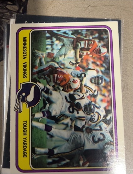 1981 Fleer Teams in Action #29 Minnesota Vikings Tough Yardage — front
