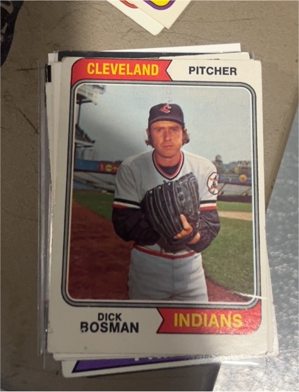 1974 Topps #465 Dick Bosman — front
