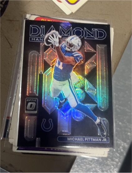2022 Donruss Optic #DH-13 Michael Pittman Jr. Diamond Hands — front