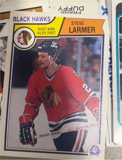 1983-84 O-Pee-Chee #105 Steve Larmer — front