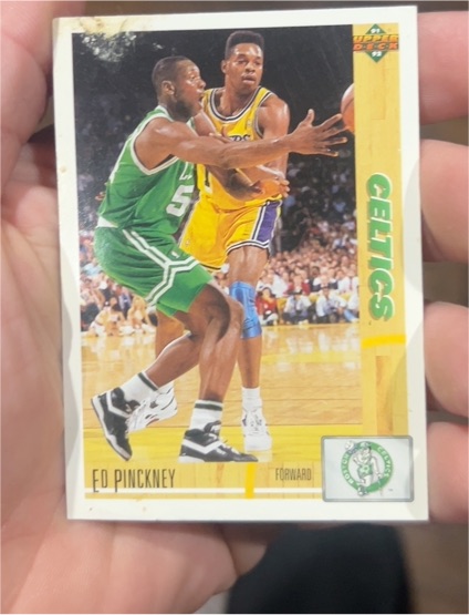 1991-92 Upper Deck #129 Ed Pinckney Boston Celtics — front