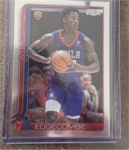 2025-26 Topps Chrome #253 VJ Edgecombe RC Philadelphia 76ers — front