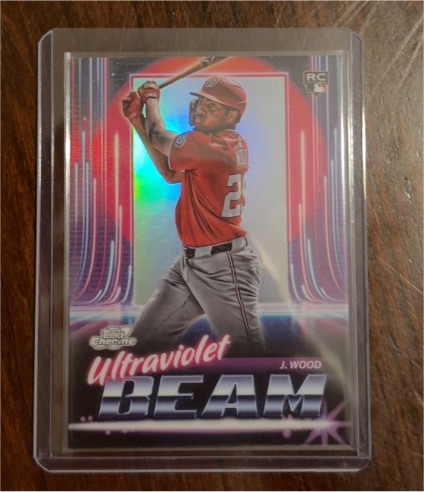 2025 Topps Chrome Cosmic #UB-1 James Wood Ultraviolet Beam RC — front