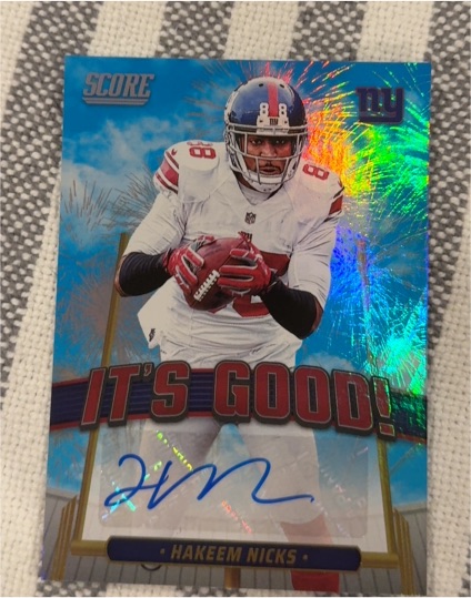 2025 Panini Score It's Good! Auto #IGG-HNS Hakeem Nicks — front