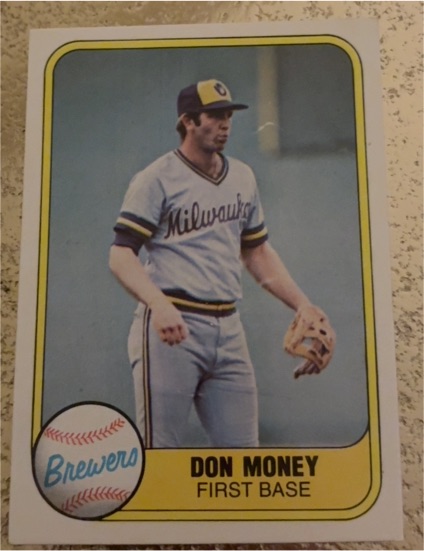 1981 Fleer #524 Don Money Milwaukee Brewers — front
