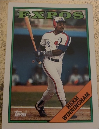 1988 Topps #614 Herm Winningham Montreal Expos — front