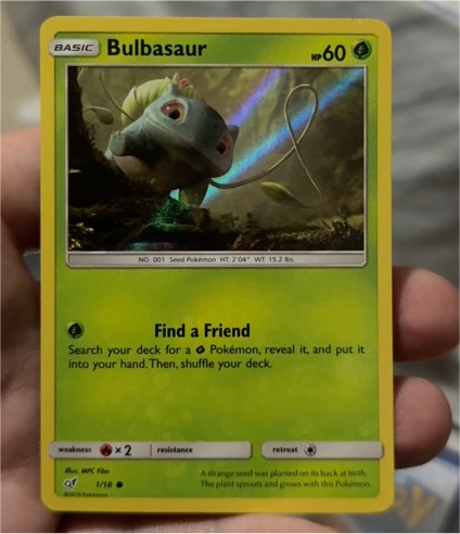 2019 Pokémon Detective Pikachu #1 Bulbasaur — front